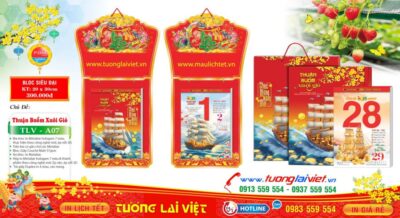 Mẫu Lịch Bloc Thuận Buồm Xuôi Gió
